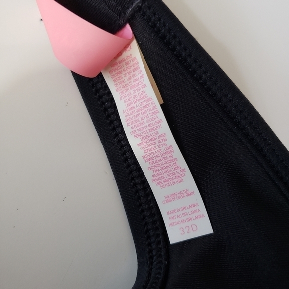 Victoria's Secret Swim The Wrap Halter Bikini Top Black 32D - Picture 8 of 9